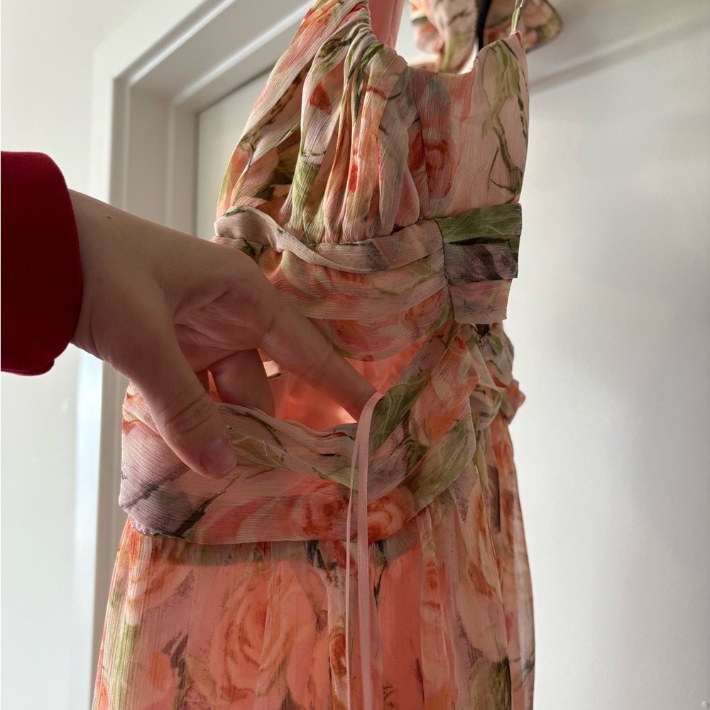 Anthropologie ASTR fritillaria formal Floral Maxi Dress (mac duggal style) small - Picture 5 of 7